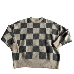 Oak + Fort Checkered Knit Sweater